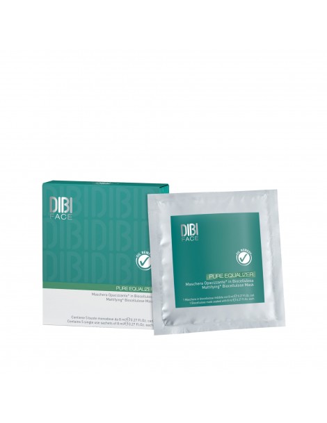 DIBI PURE EQUALIZER OPAQUE MASK IN BIOCELLULOSE 5 DISPOSABLE SACHETS